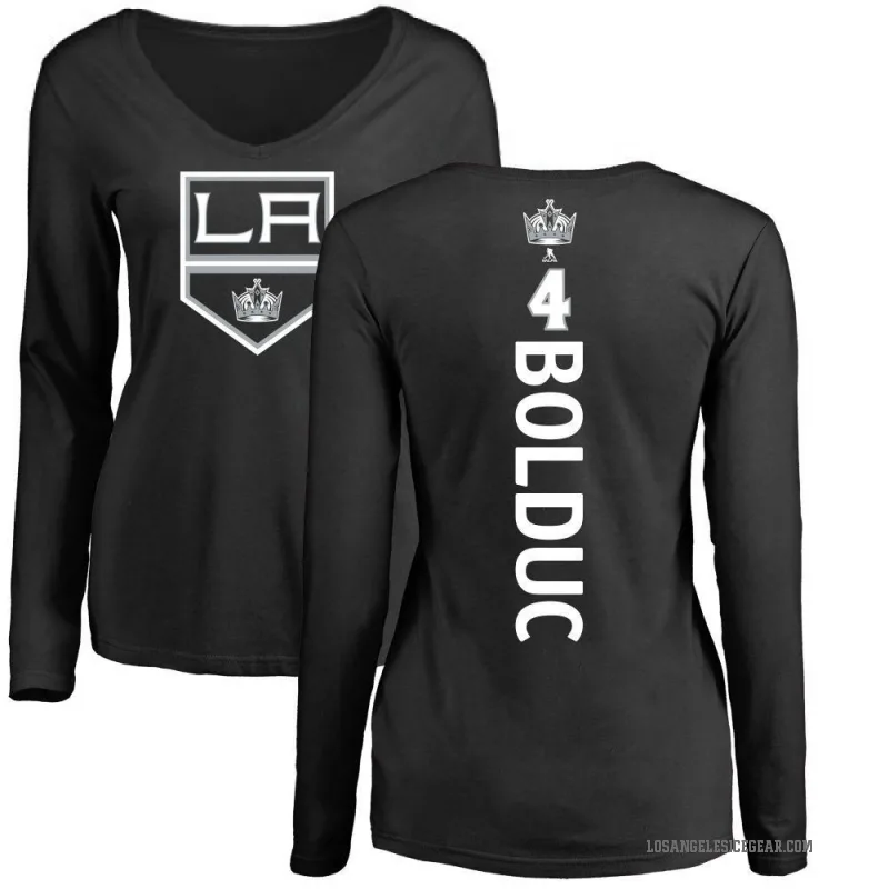 Samuel Bolduc Women's Black Los Angeles Kings Backer Long Sleeve T-Shirt -