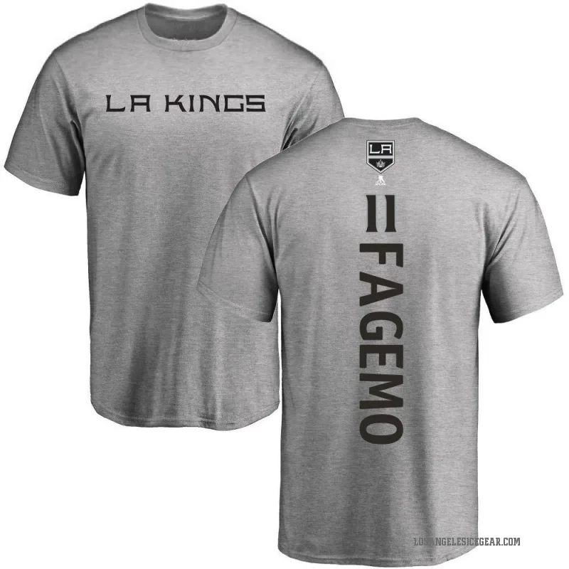Samuel Fagemo Men's Ash Los Angeles Kings Backer T-Shirt -