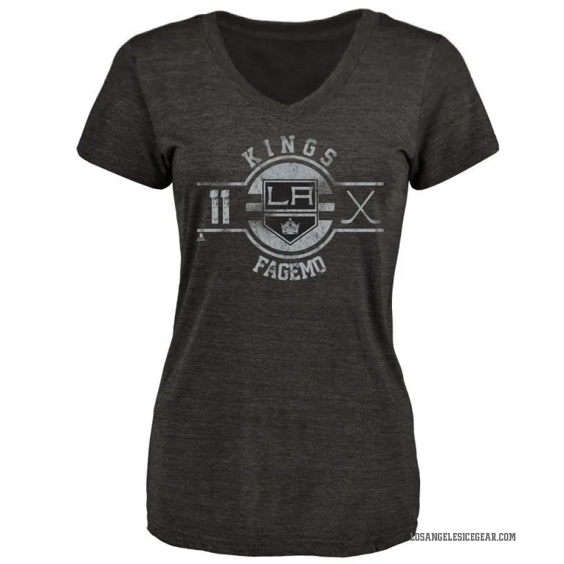 Samuel Fagemo Women's Black Los Angeles Kings Insignia T-Shirt -