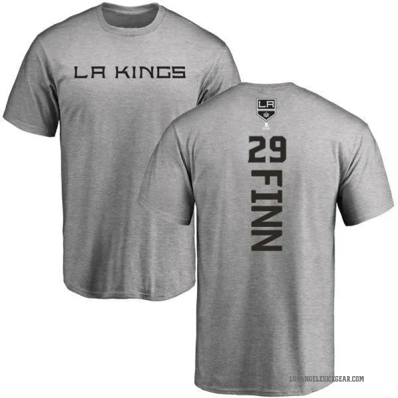 Steven Finn Men's Ash Los Angeles Kings Backer T-Shirt -