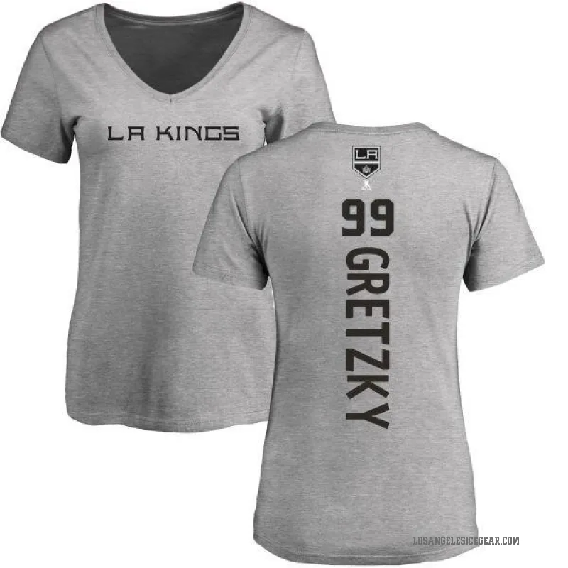 Wayne Gretzky Women's Ash Los Angeles Kings Backer T-Shirt -