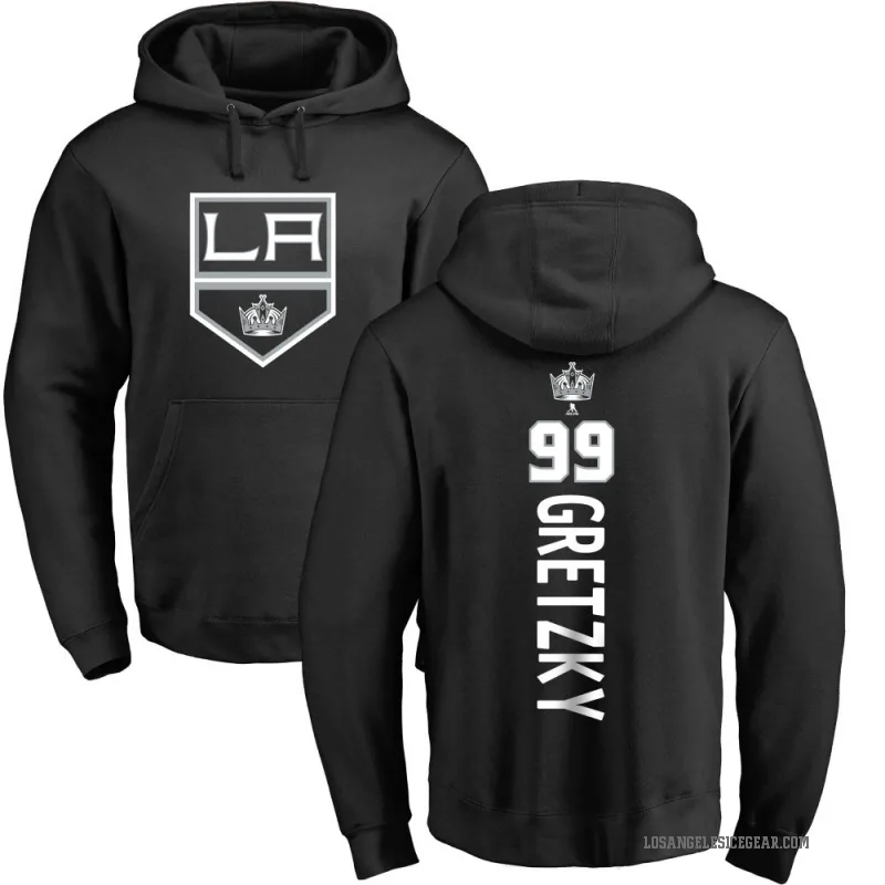 Wayne Gretzky Youth Black Los Angeles Kings Branded Backer Pullover Hoodie