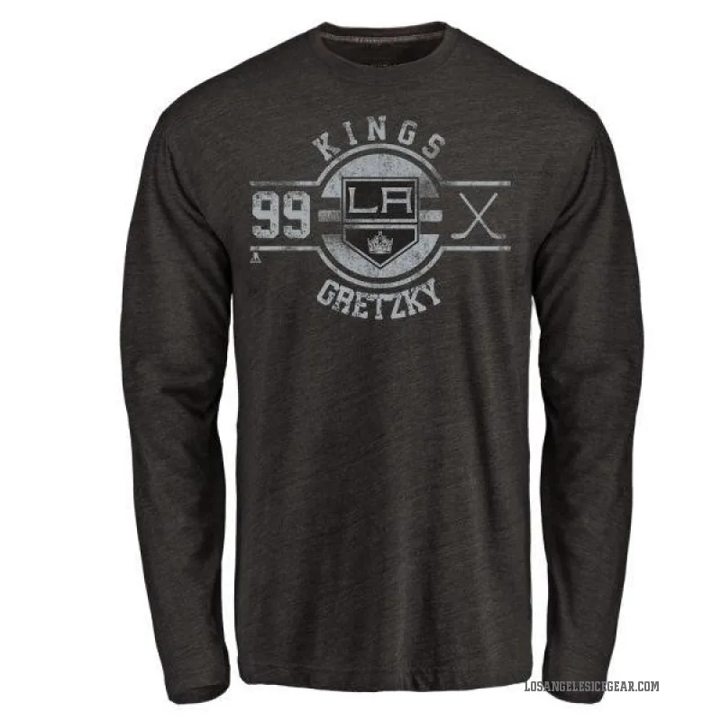 Wayne Gretzky Youth Black Los Angeles Kings Insignia Long Sleeve T-Shirt -
