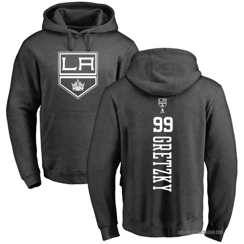Wayne Gretzky Youth Charcoal Los Angeles Kings Branded One Color Backer Pullover Hoodie